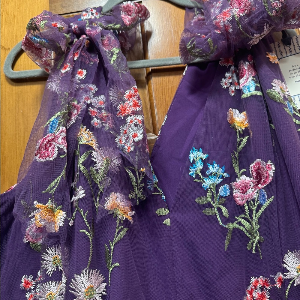 JessaKae Purple Floral Midi Dress - Picture 3 of 5